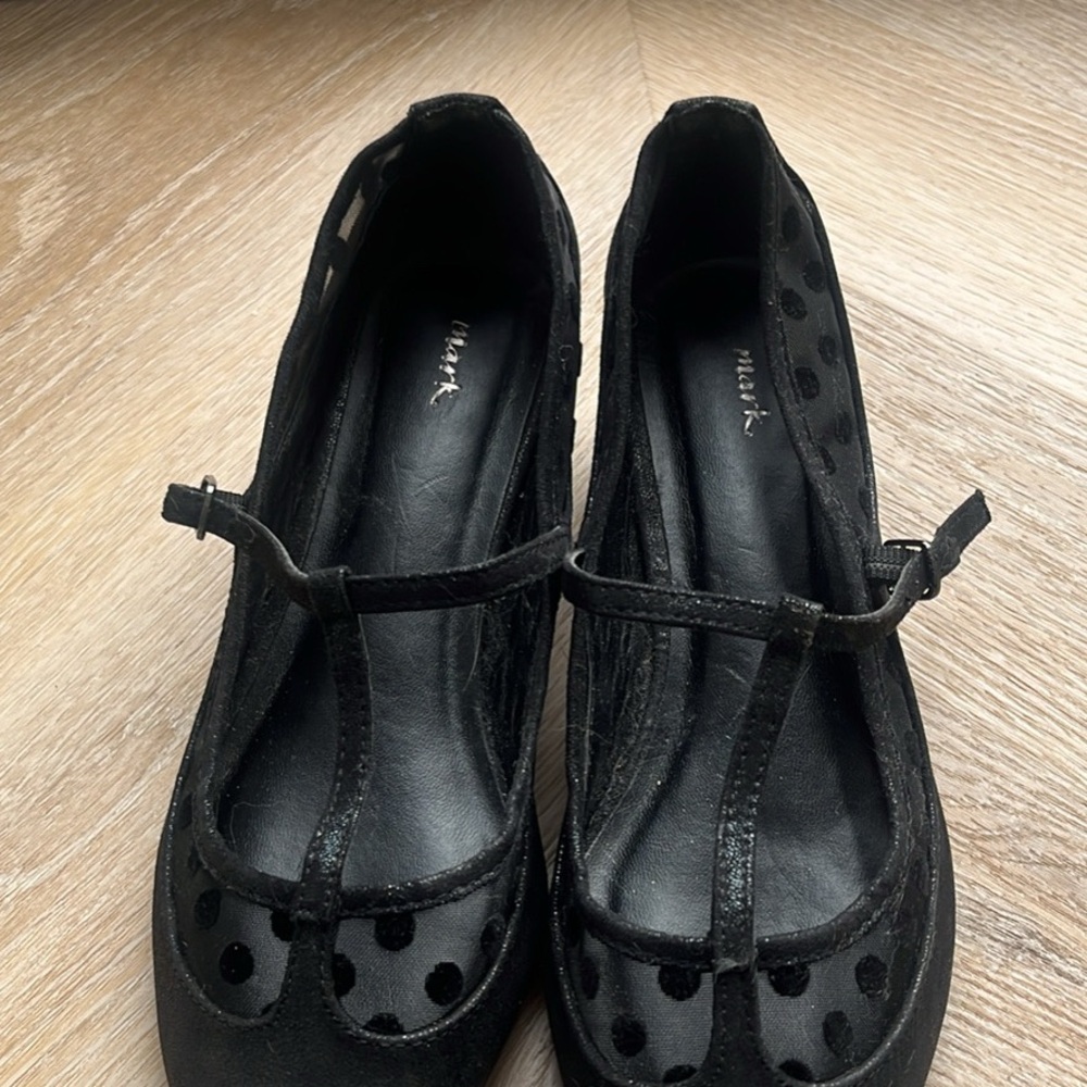 mark. Black Polka Dot Flats